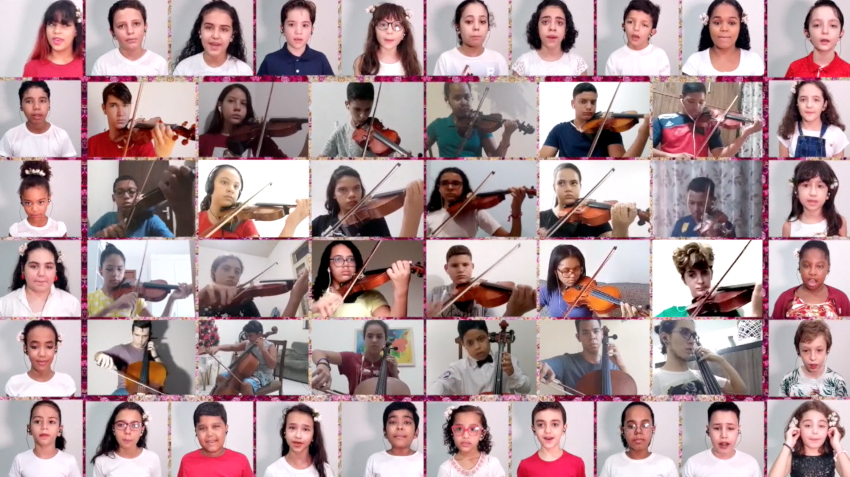 Orquestra e Coral Acadêmicos do projeto Música Criança interpretam as músicas Maria Maria e Gioia nel mondo, nos dias 20 e 22 de dezembro, respectivamente, sempre às 19h